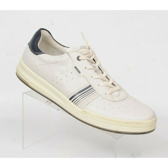 Ecco Beige Leather Perforated Toe Comfort Sneaker Shoe Mens 46 US 12-12.5 Casual - Picture 1 of 12